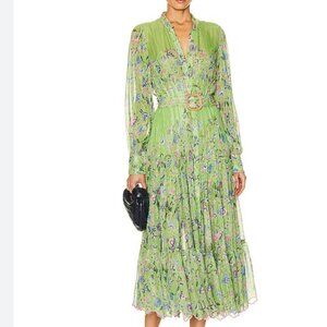 Hemant and Nandita Rhea Belt Buckle Midi Dress